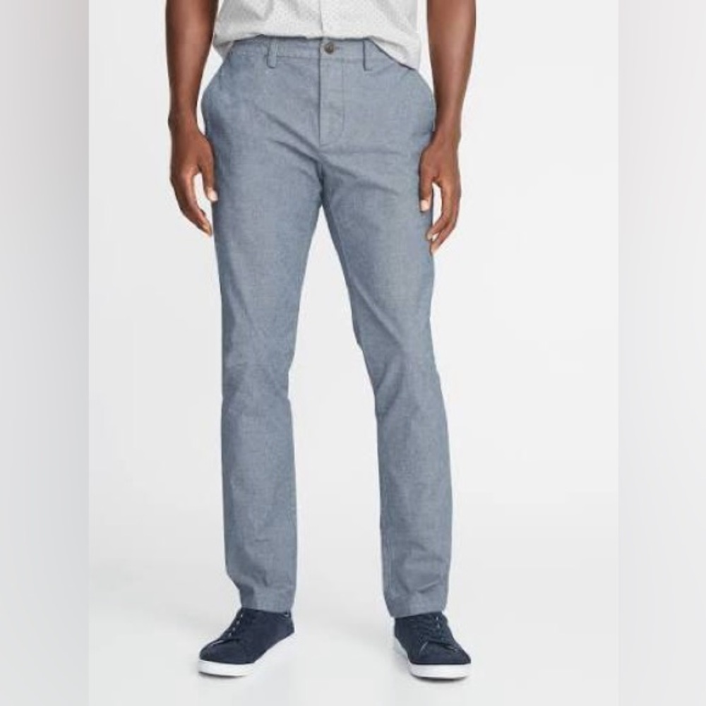 Old Navy Ultimate Athletic Built-In Flex Pants in Chambray Blue